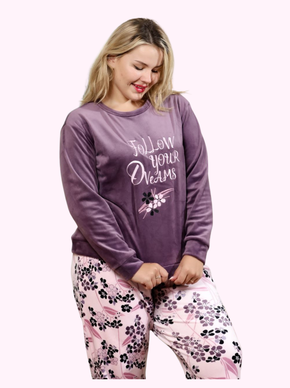 Big size winter pajama set 