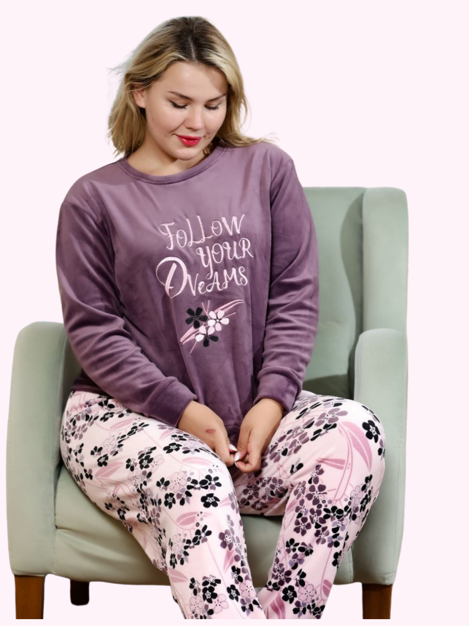 Big size winter pajama set 